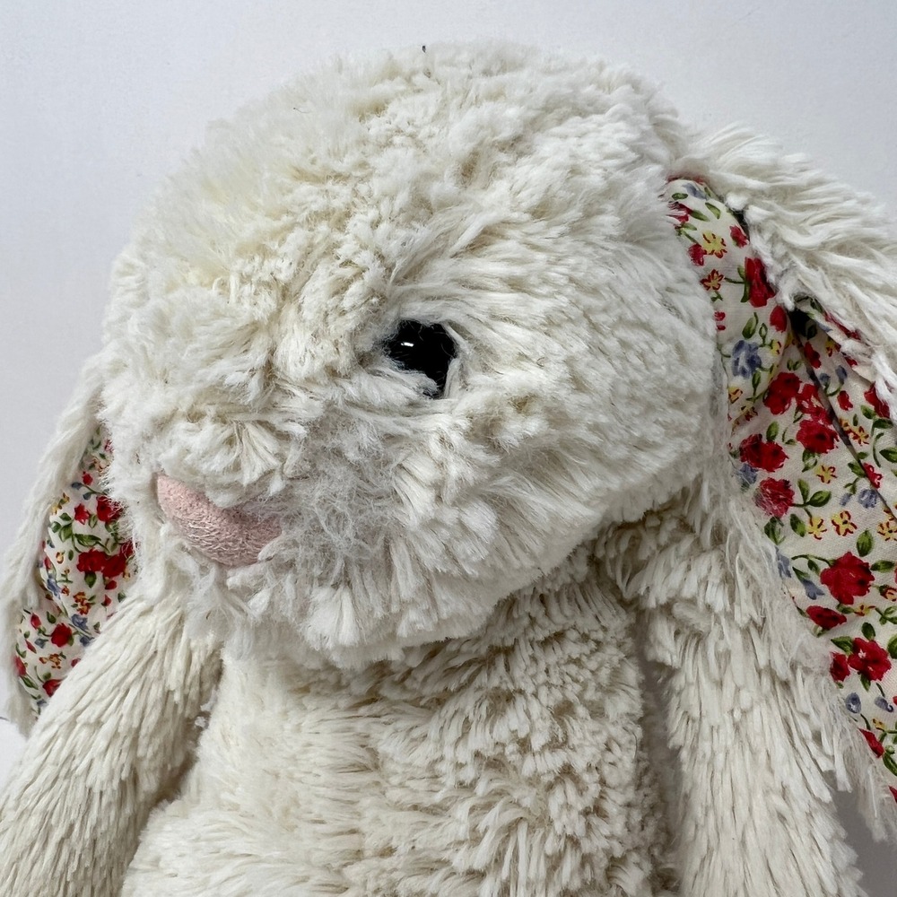 Jellycat Blossom Cream Bunny Cream Floral Ears Footpads JCINC1866 Plush Toy - Picture 12 of 16